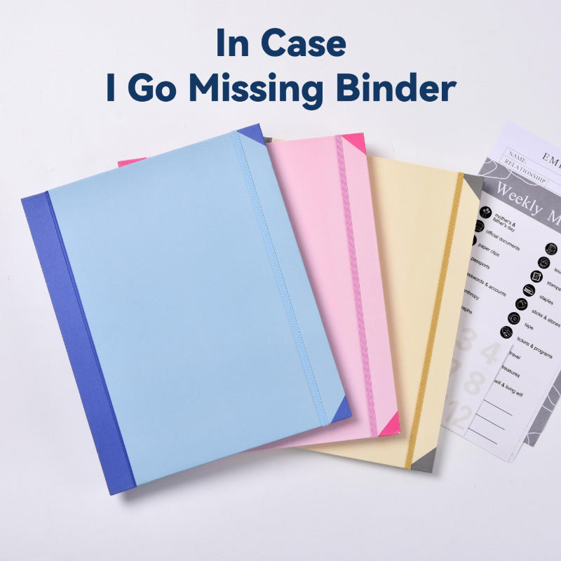 In Case Go Missing Binder Viral TikTok Folio