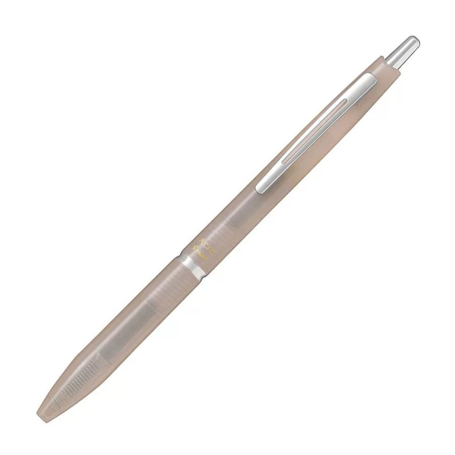 PILOT ACRO 300 Low-Viscosity Oil-Based Ballpoint Pen, 0.3 mm Fine Black Ink Beige