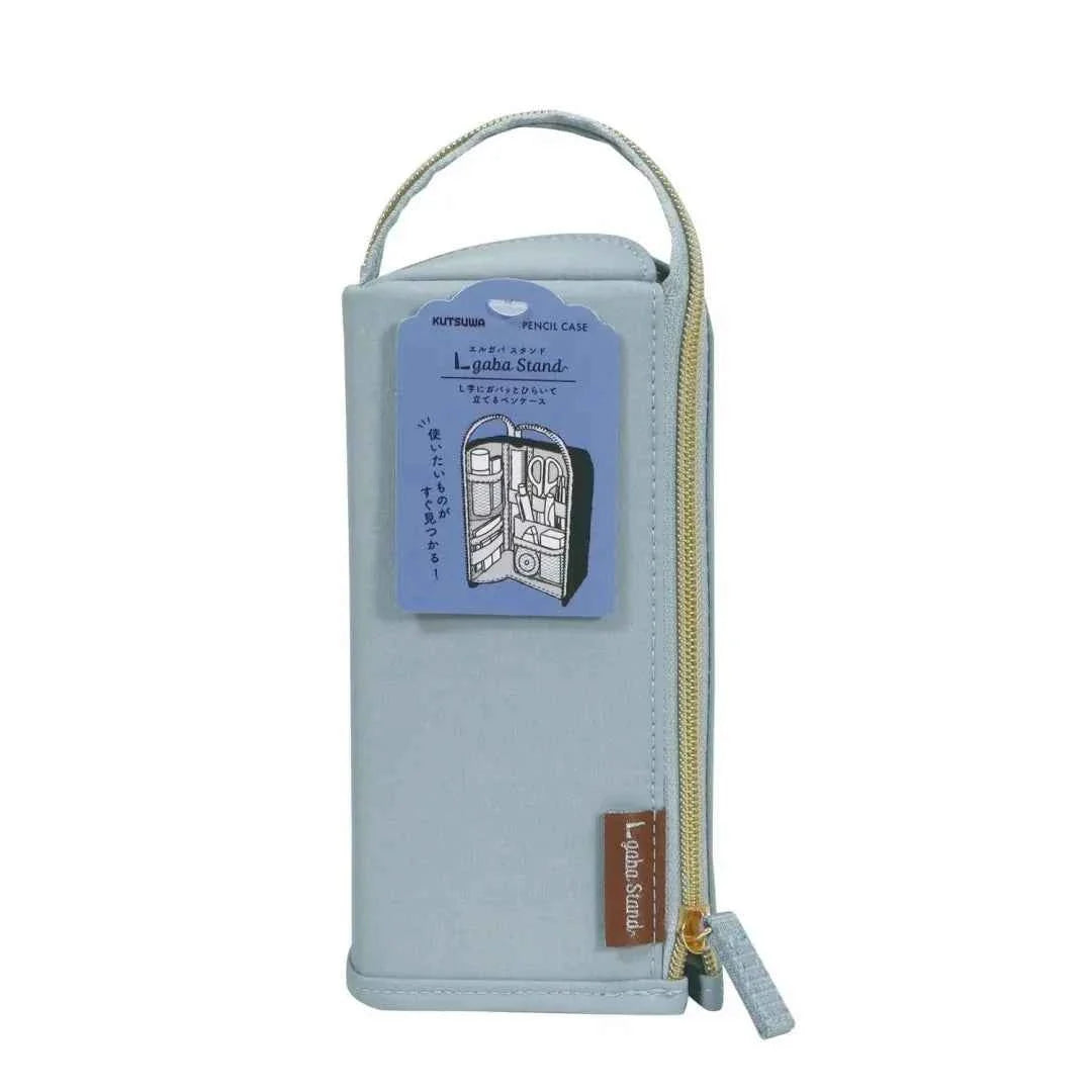 KUTSUWA Pen Case L gaba Stand Desktop Organizer Bag Light Blue