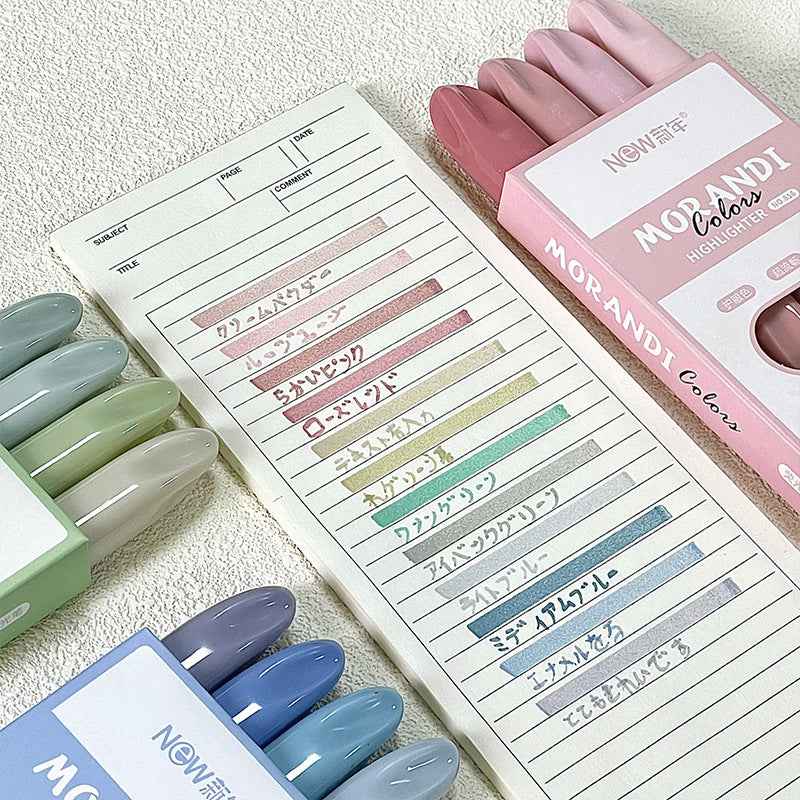 Morandi Color Highlighters 12 Pack Chisel Tip