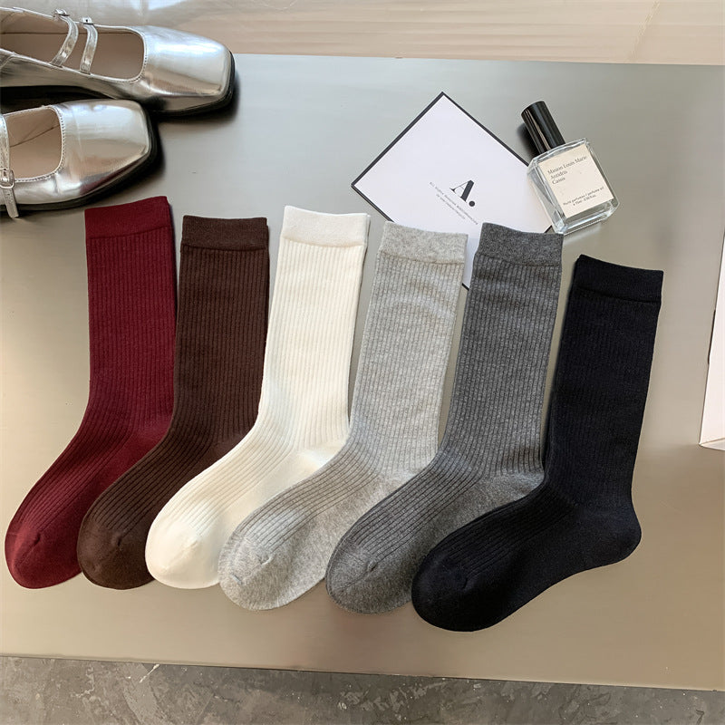 Women's Cotton Ruched Scrunchy Crew Socks| 6-Pack