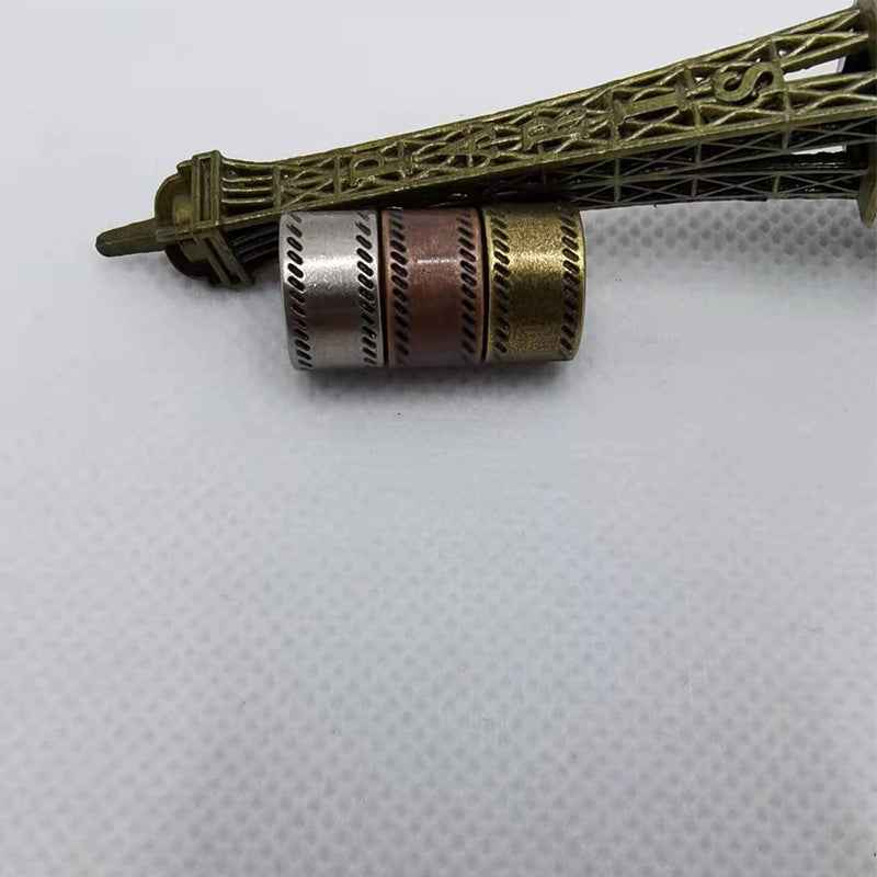 11mm Vintage cord end caps, silver/bronze, engraved bead-cap ends (30 Pack)