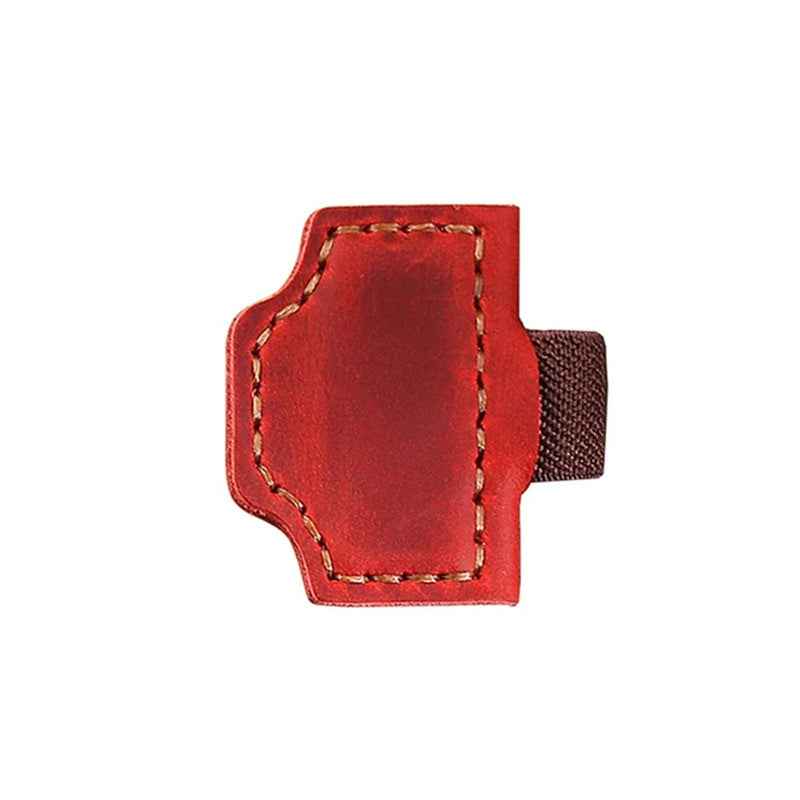 2PCS Magnetic Leather Bookmarks with Pen Holder Wine