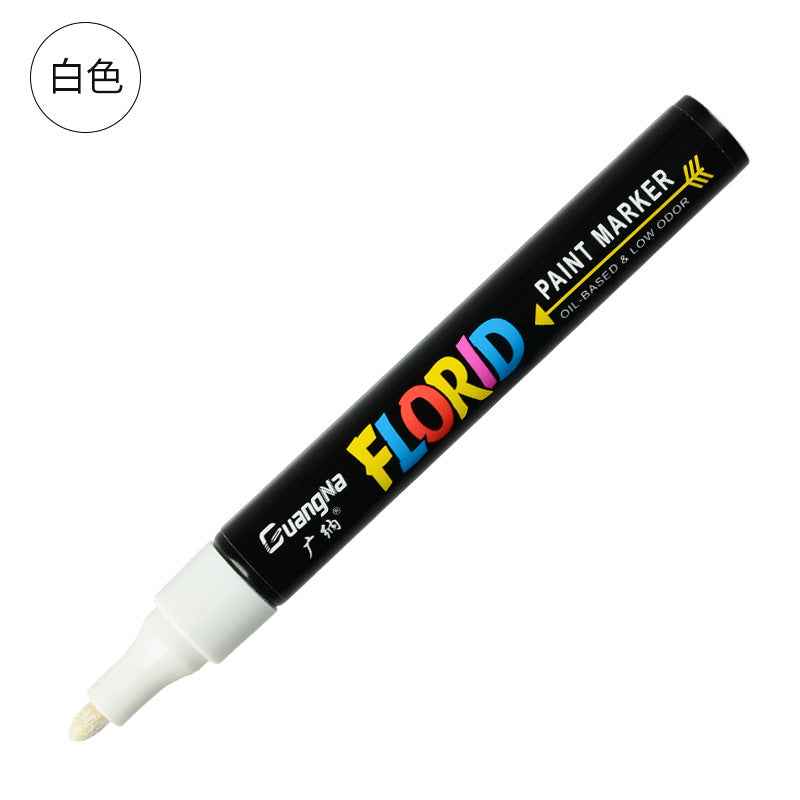Guangna Florid Permanent Paint Pens Oil Based Markers 2 Pack White