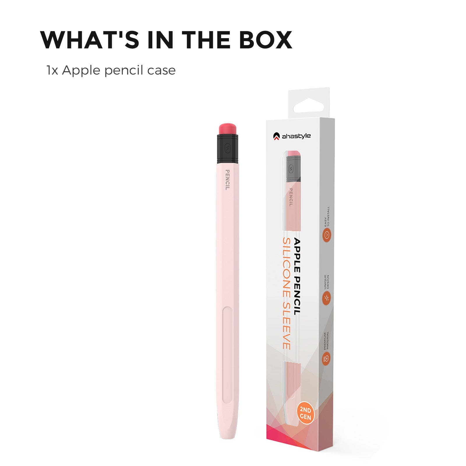 AhaStyle Classic Pencil Case Compatible with Apple Pencil 2st Generation Pink