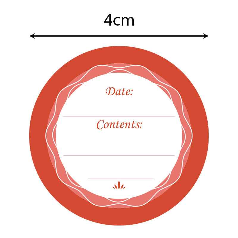 180pcs Food Date Sticker for Jars Waterproof Removable Mark Label 4CM