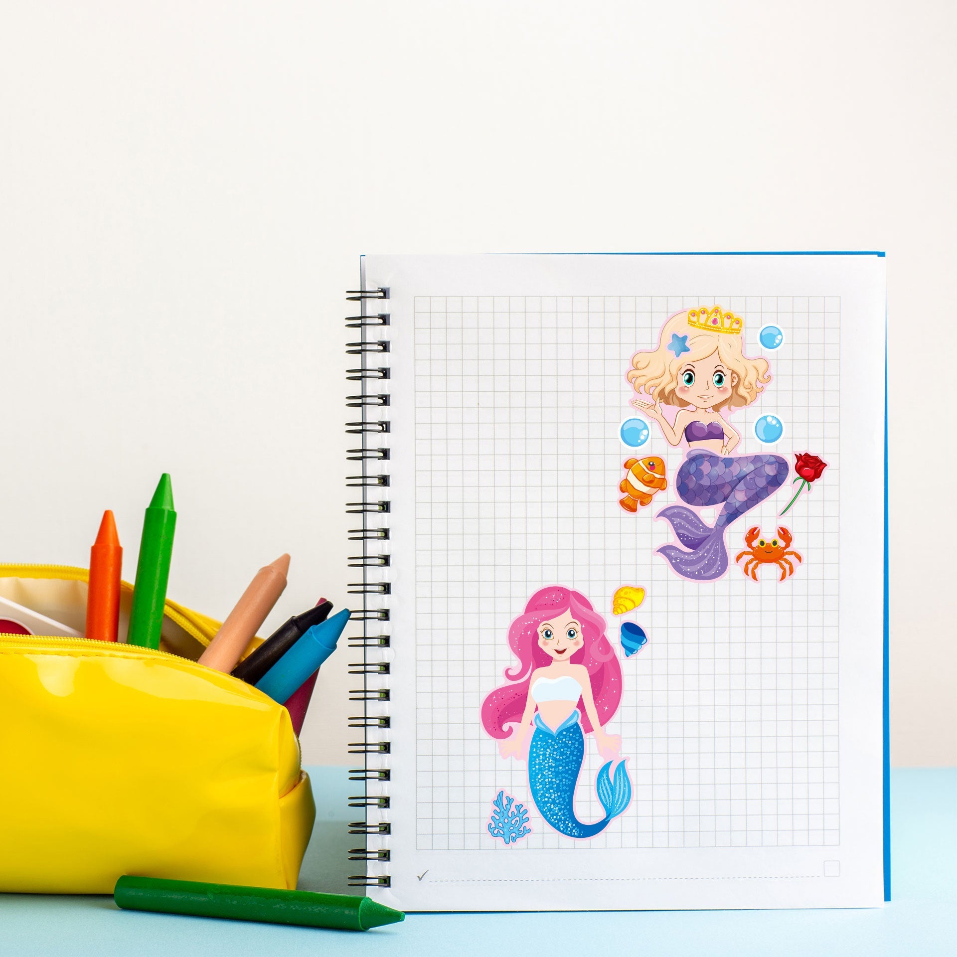 Make a Face The Mermaid Stickers for Kids 24 Sheets