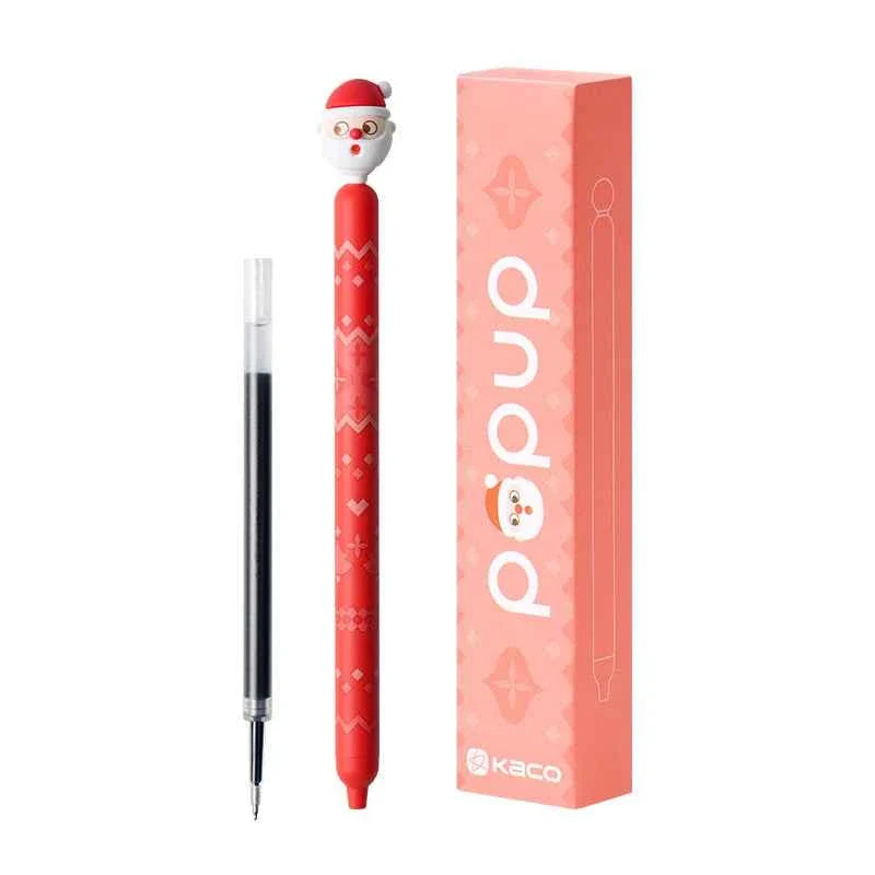 Kaco POPUP Gel Pens Christmas 0.5mm 3 Pack with Black Ink Refills