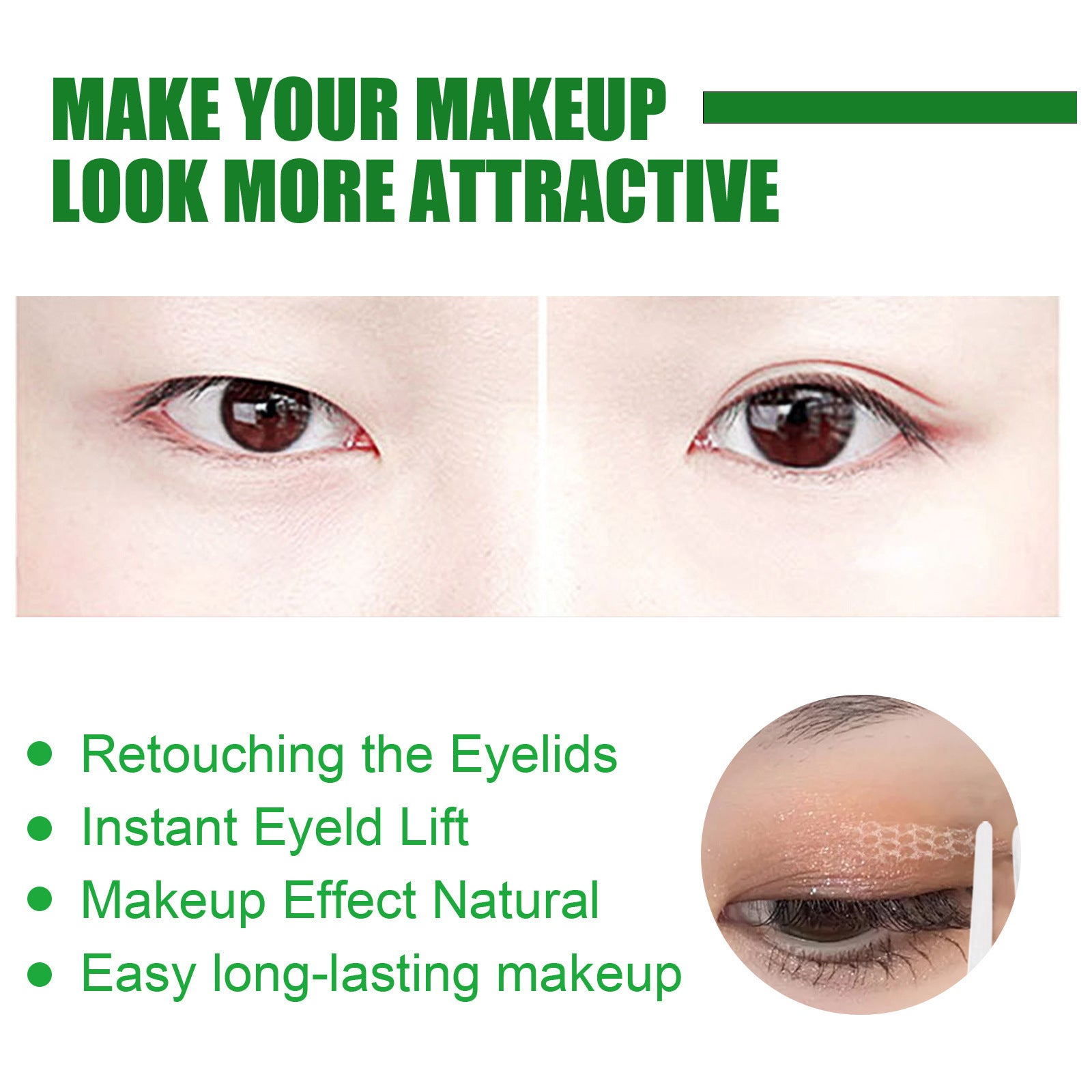 Natural Glue-Free Double Eyelid Tape Kit – 396 Invisible Strips