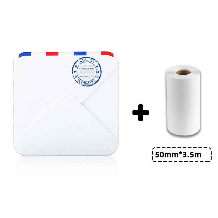 Phomemo M02S HD Bluetooth Thermal Photo Printer with 1 Roll Paper White