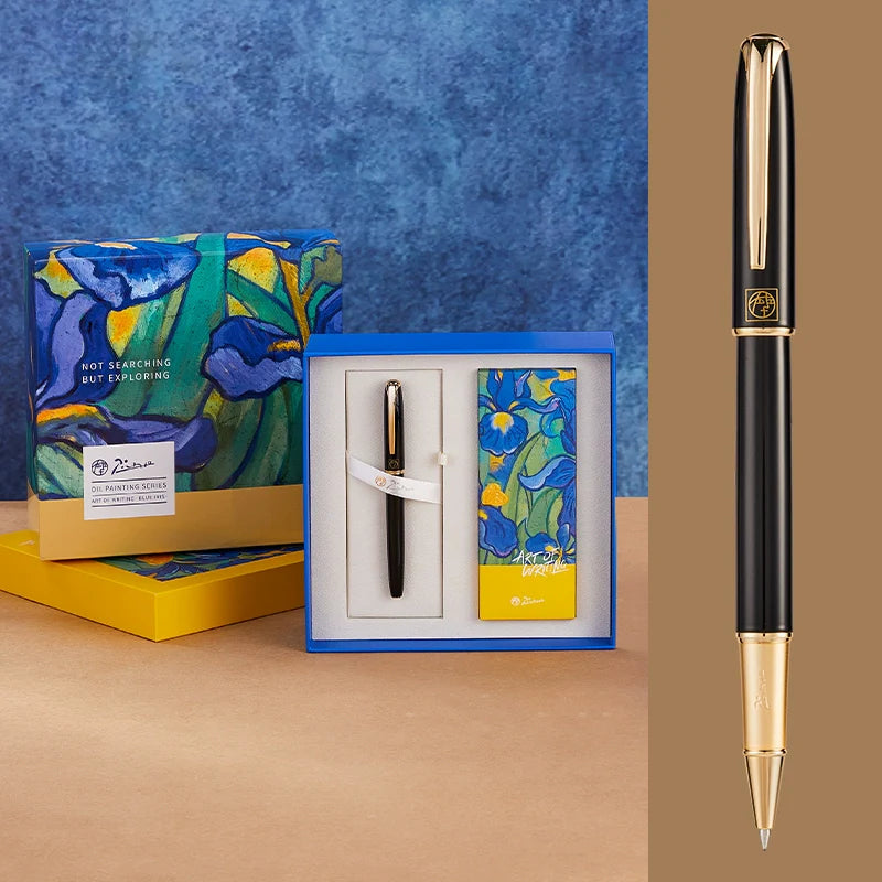 Picasso R16S Luxury Metal Ballpoint Pen Gift Set Oil Painting Gold Black
