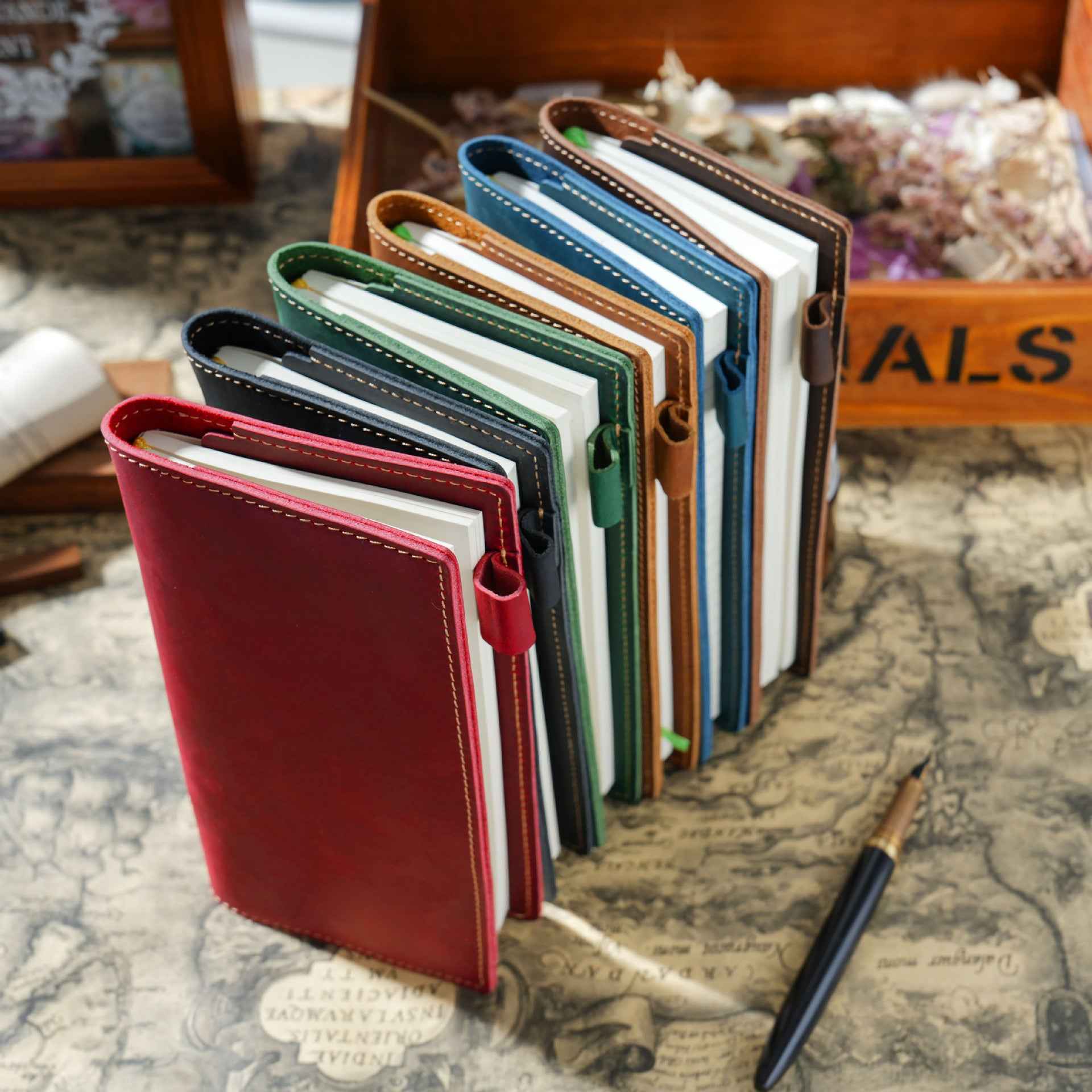Leather Weeks Planner Cover with Refill – Cowhide Notebook Sleeve