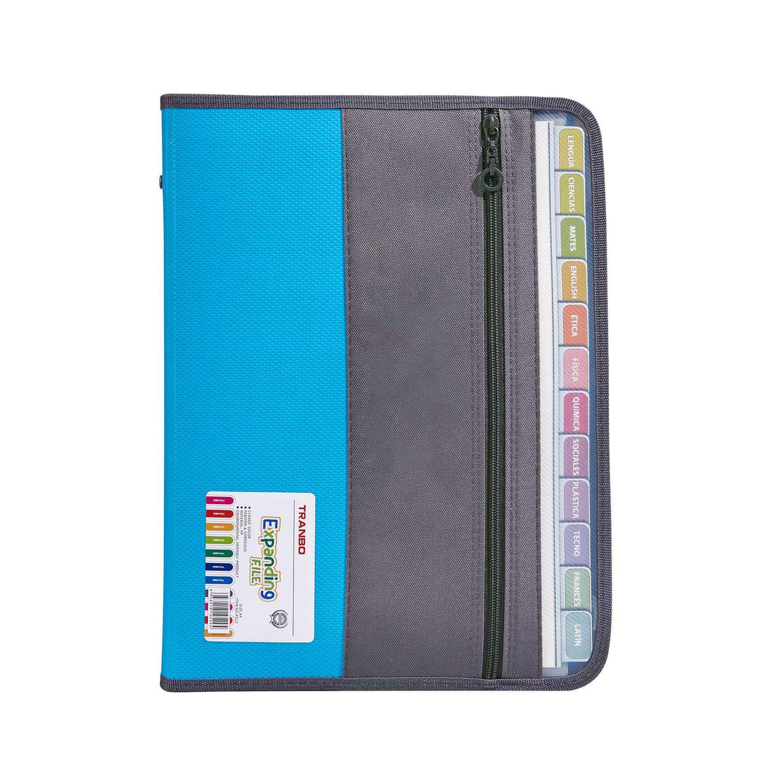 Expanding File Folder Organizer with 13 Pocket Oxford Fabric Blue