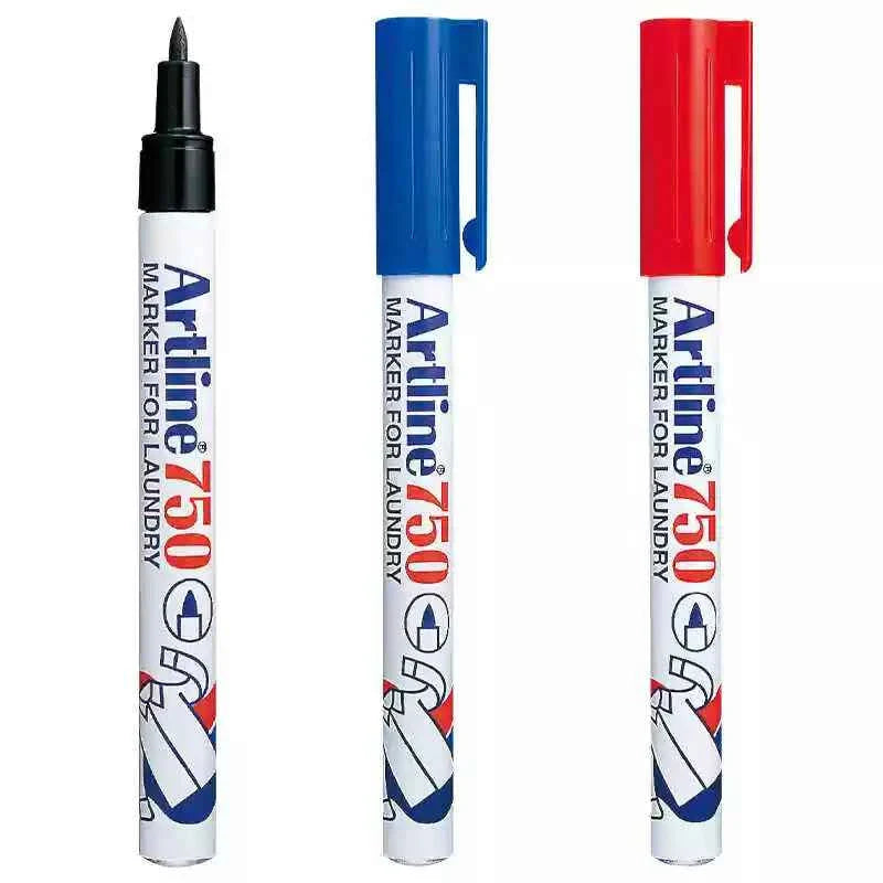 Artline EK-750 Laundry Markers,0.7mm Fine Tip,3 Pack 3 Mixed Color