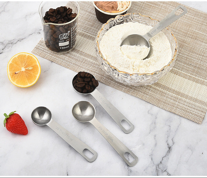 Stainless Steel Measuring Spoons & Ruler – 10-Piece Baking Set