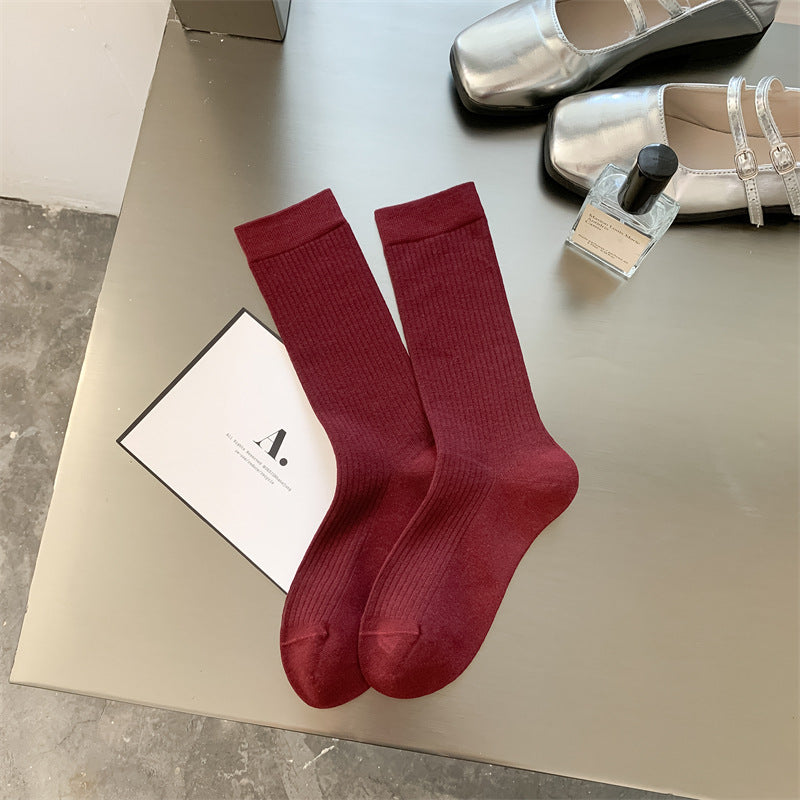 Women's Cotton Ruched Scrunchy Crew Socks| 6-Pack