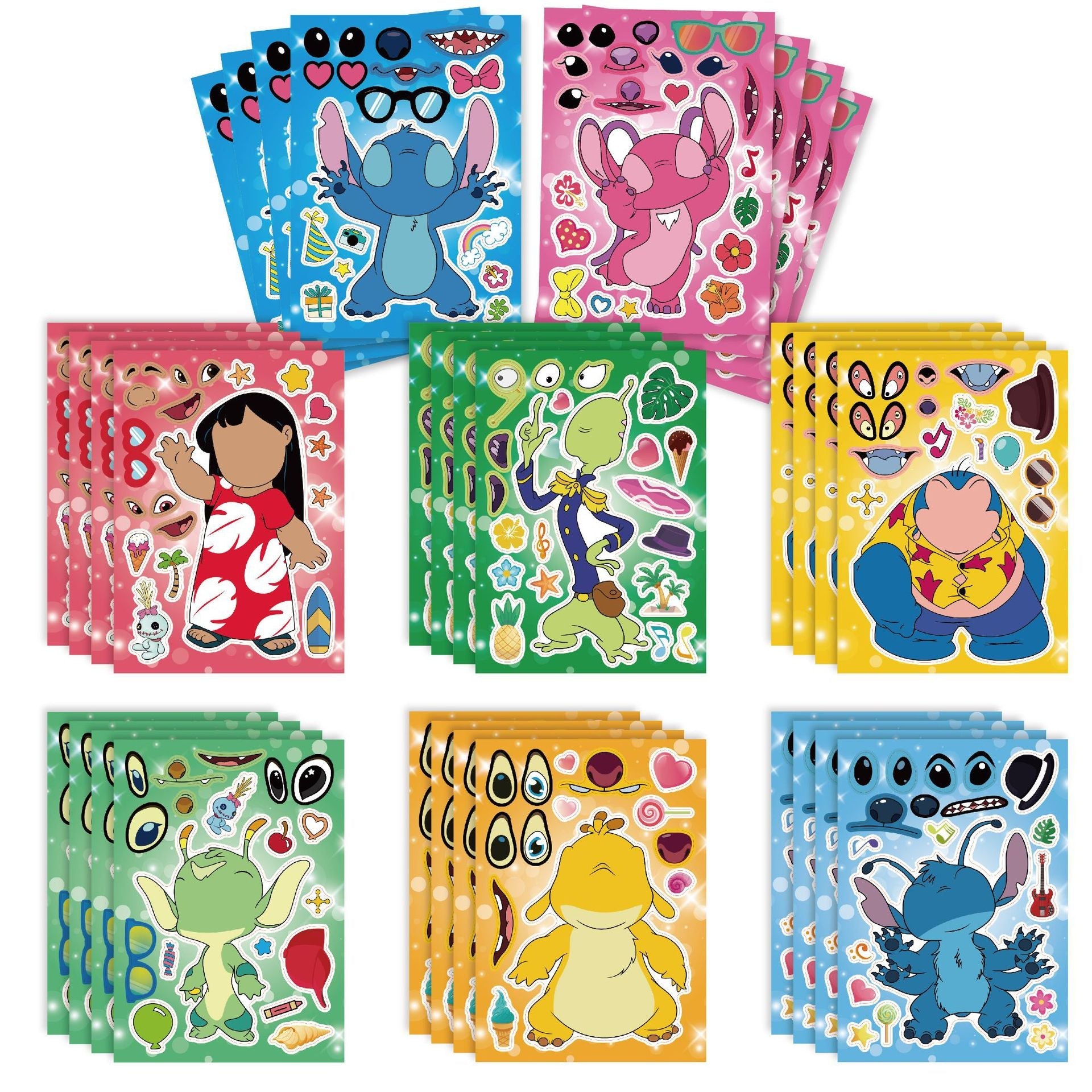 Make a Face Lilo & Stitch Stickers for Kids 32 Sheets