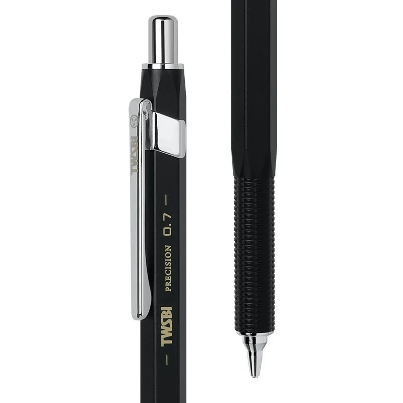 TWSBI Precision Mechanical Pencil - 0.5/0.7mm - Retractable Pipe Black 0.7mm