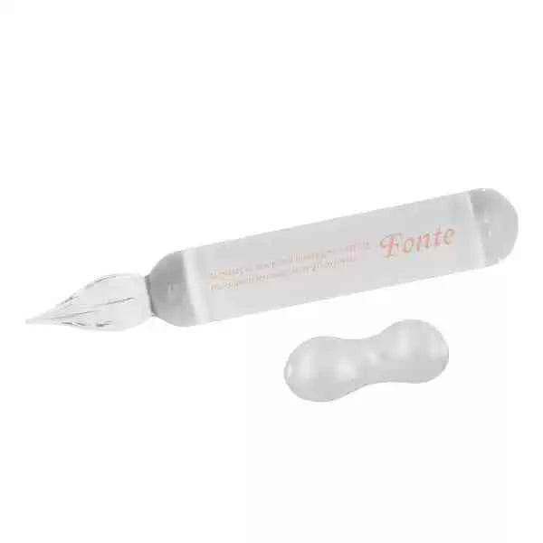 Komamono Lab Fonte Mini Glass Dip Pen with Pen Rest Clear