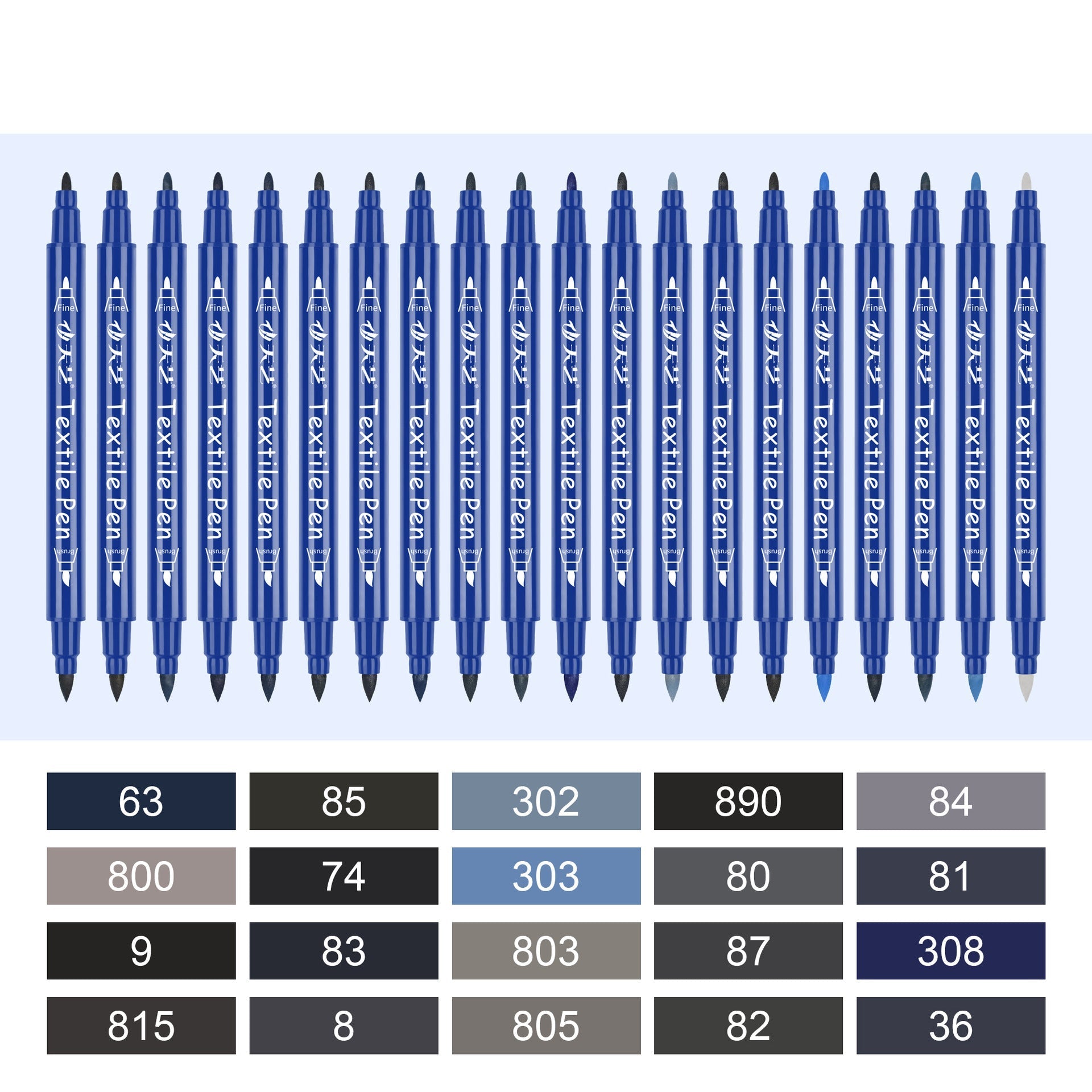 2pcs Denim Color Restore Textile Pen Fabric Repair & Color Touch-Up