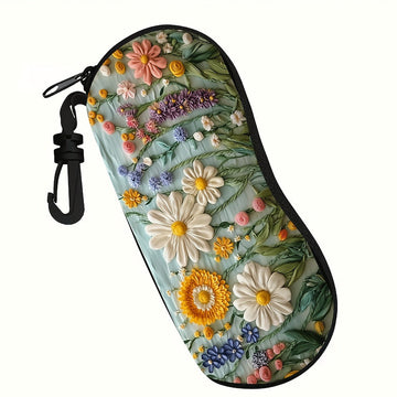 Daisy Print Eyeglass Case Soft Eyewear Carrying Pouch 2 Pack