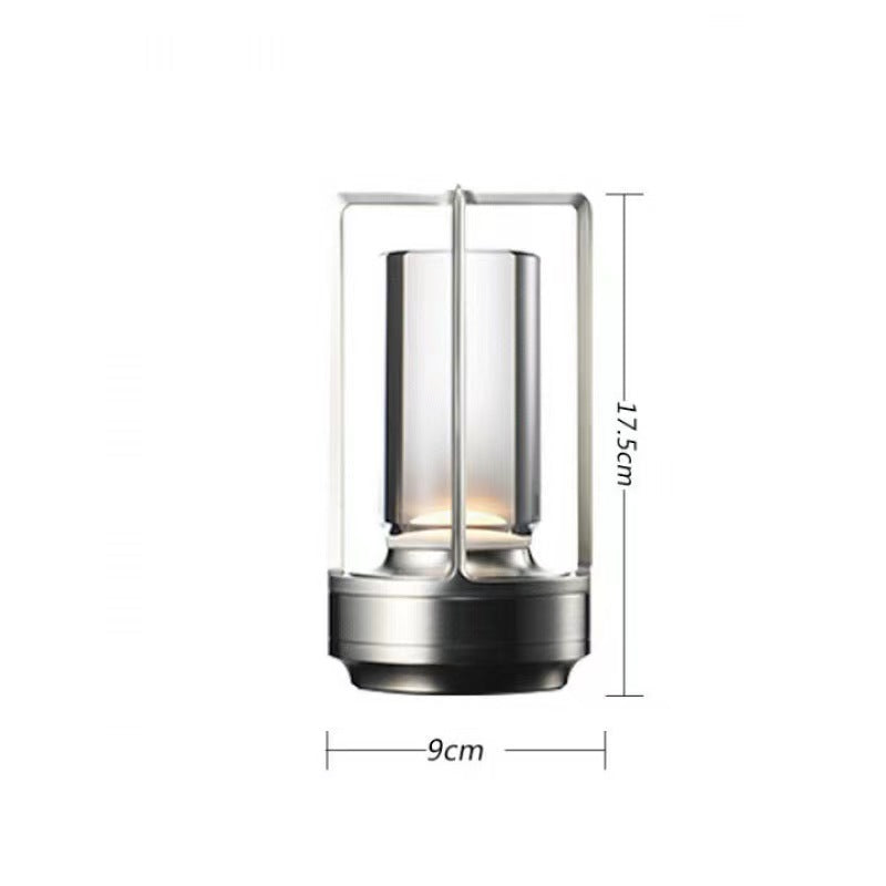 Portable Metal LED Table Desk Lamp Rechargeable Battery Powered Gold