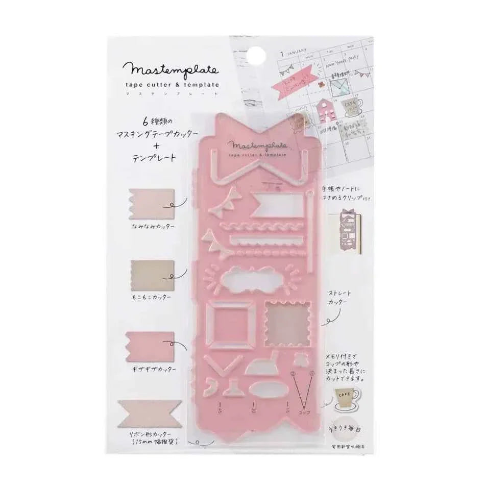 Kutsuwa Mastemplate Washi Tape Cutter &amp; Stencil Ribbon