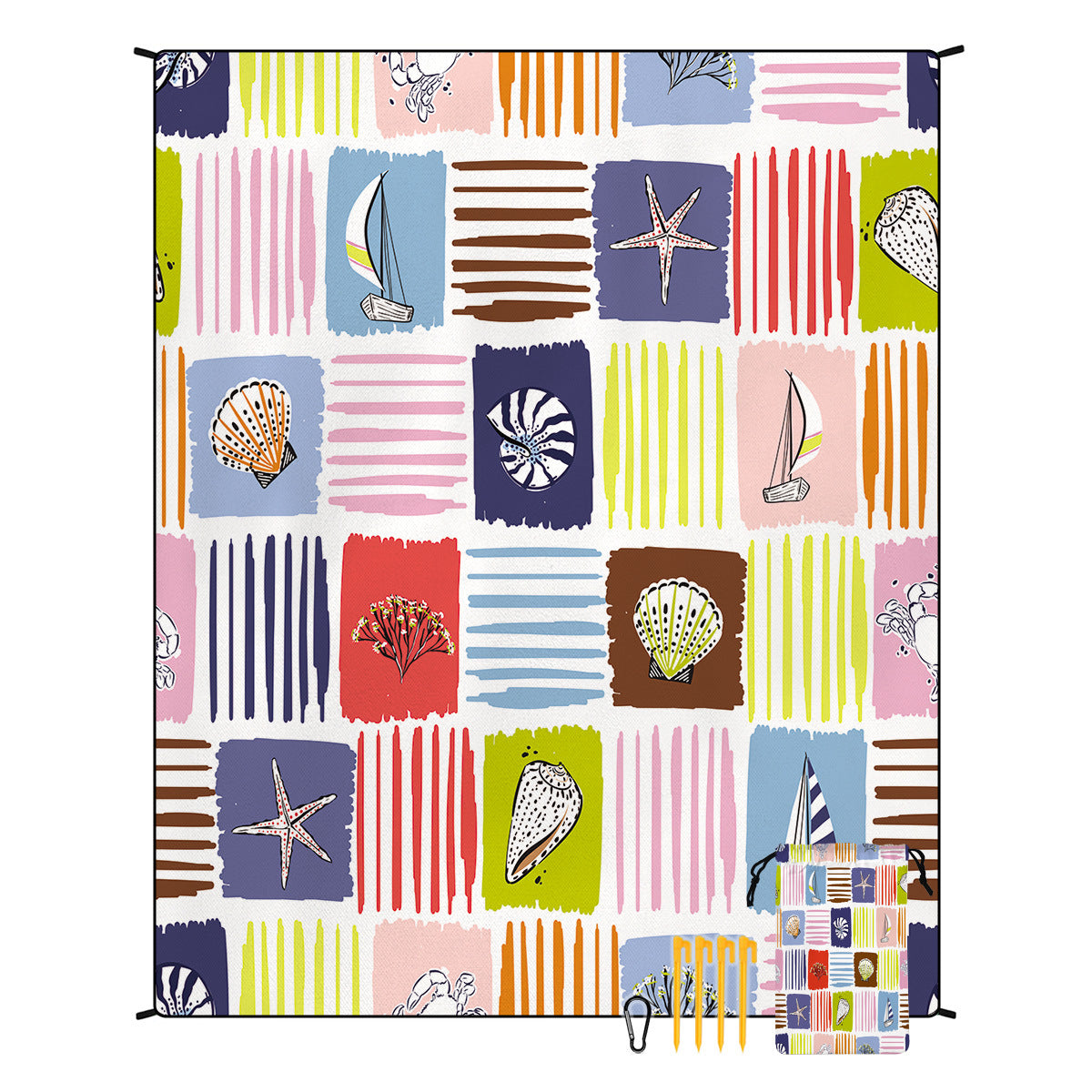 Bohemian Beach Mat & Outdoor Picnic Blanket – Waterproof 220 x 180cm