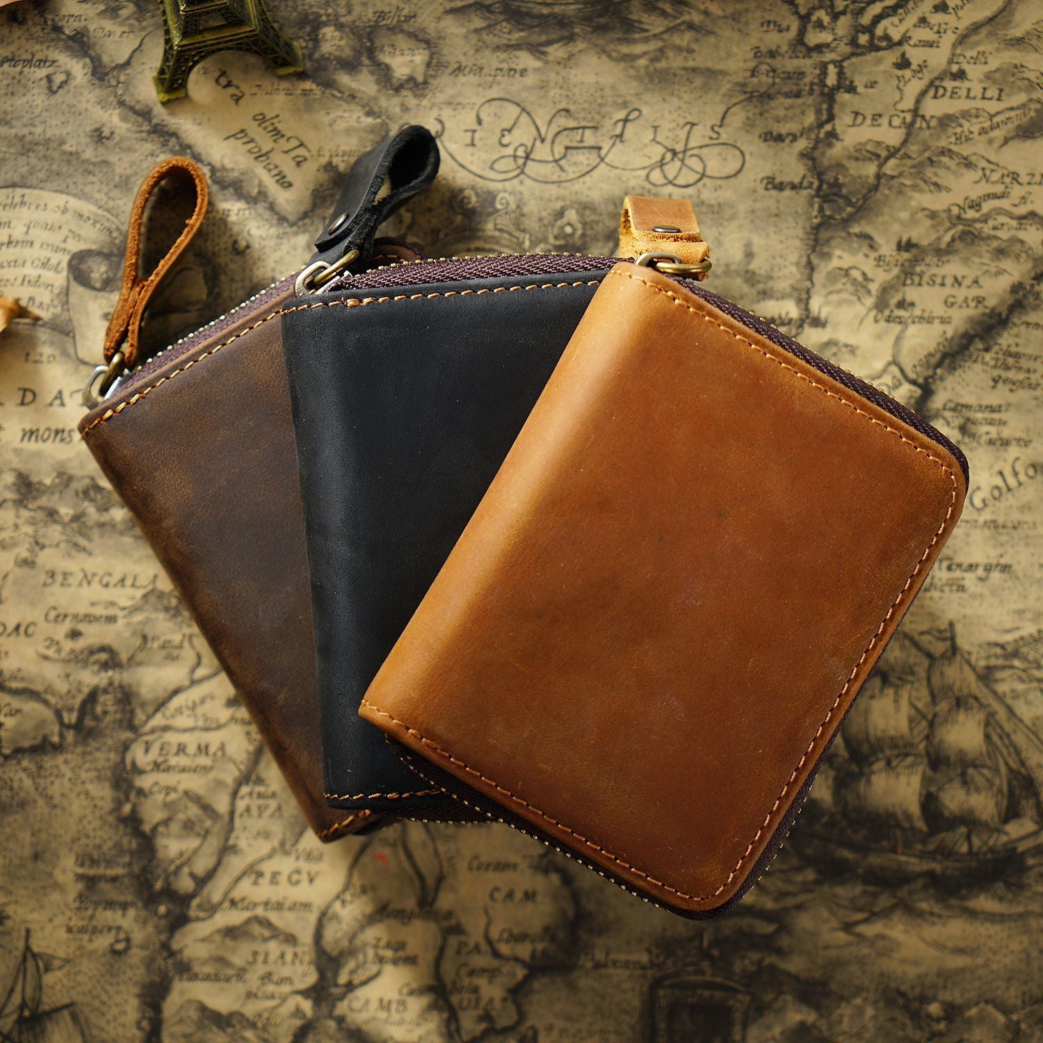 Leather Accordion Card Holder Wallet RFID Blocking