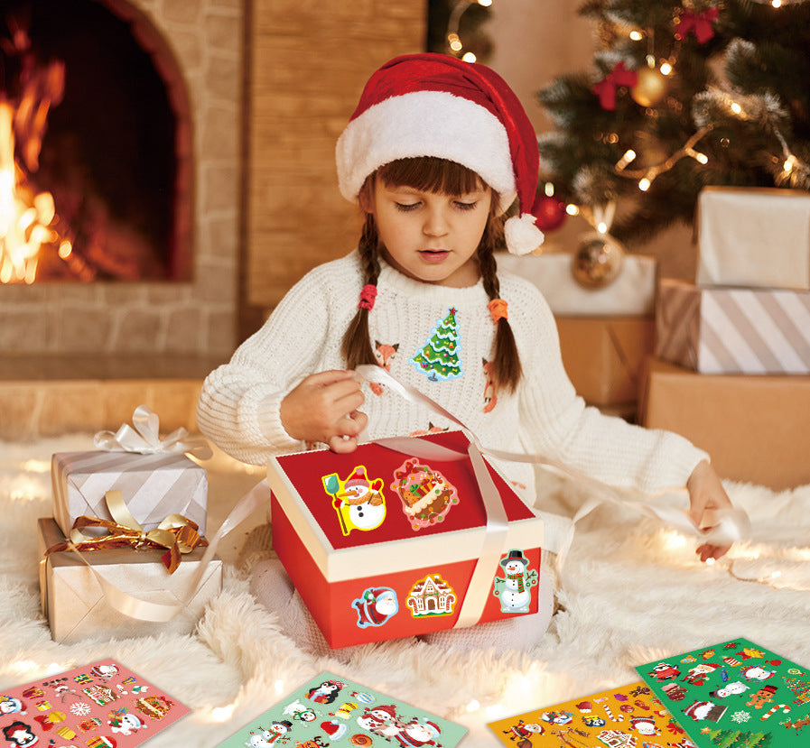 Make a Face Santa Claus Stickers for Kids 24 Sheets
