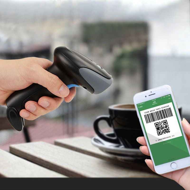 Wireless & USB Wired 1D 2D QR Handheld Barcode Scanner