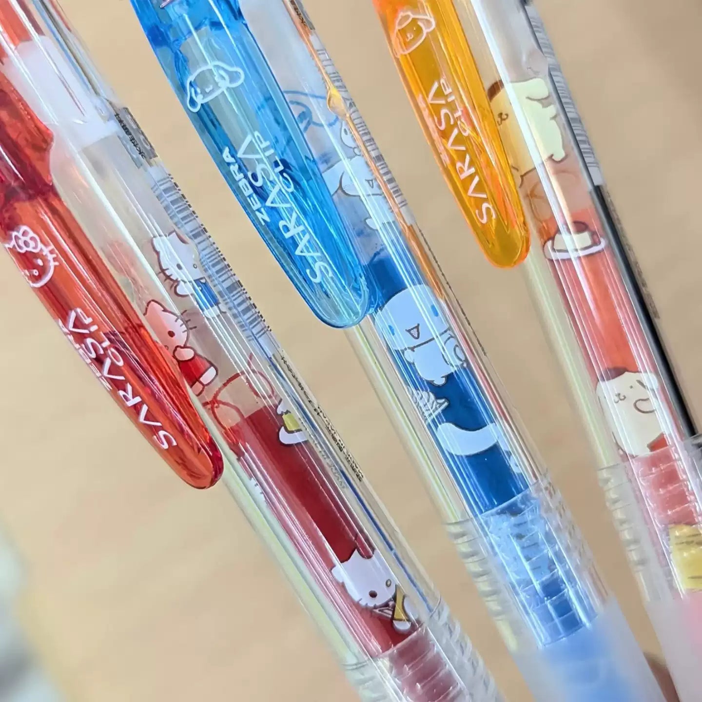 Zebra Sarasa Clip x Sanrio Colored Gel Pen Set (JJ15) - 0.5mm