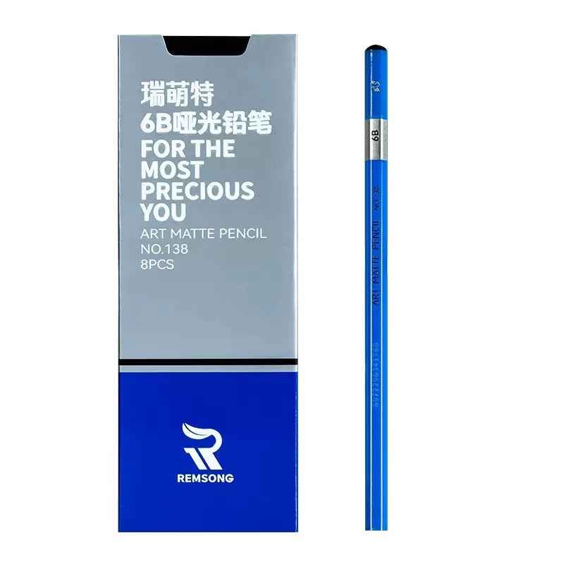 REMSONG ART Matte Pencil Set HB-20B Sketching and Drawing 8 Pack 6B