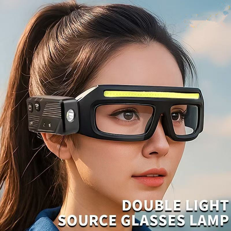 LED Glasses Rechargeable Headlight with Motion Sensor and Touch Control