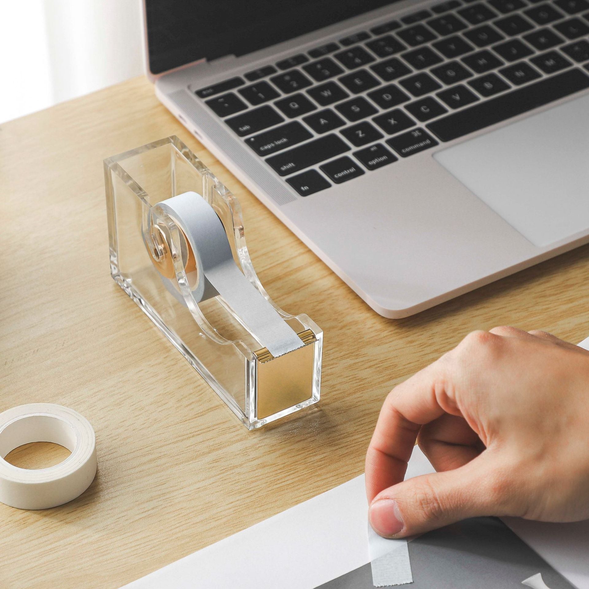 Office Transparent Acrylic Tape Dispenser