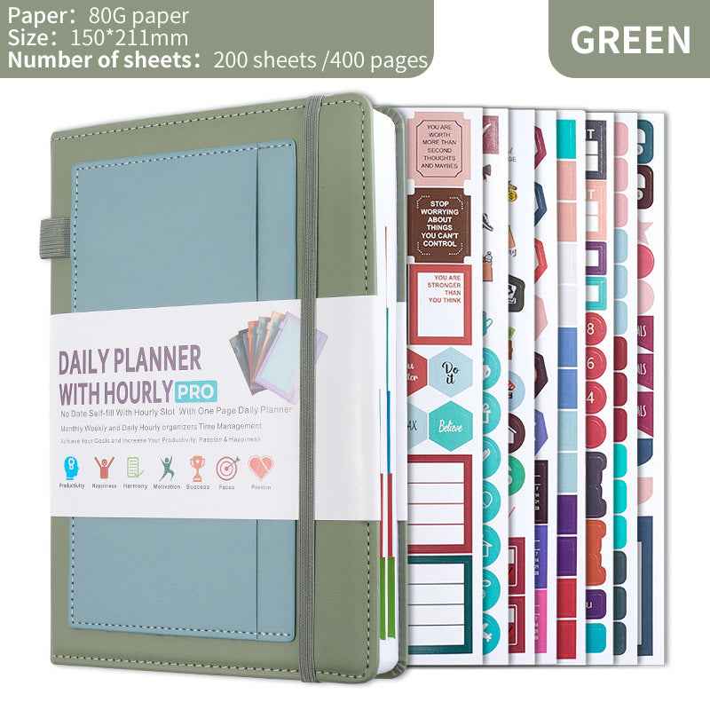 Daily Planner with Hourly PRO Schedule & to-do List – A5 Purple