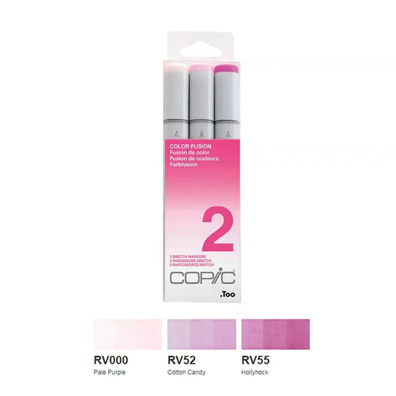 Copic Sketch,Alcohol-based Markers,3pc,Color Fusion #2,Pink