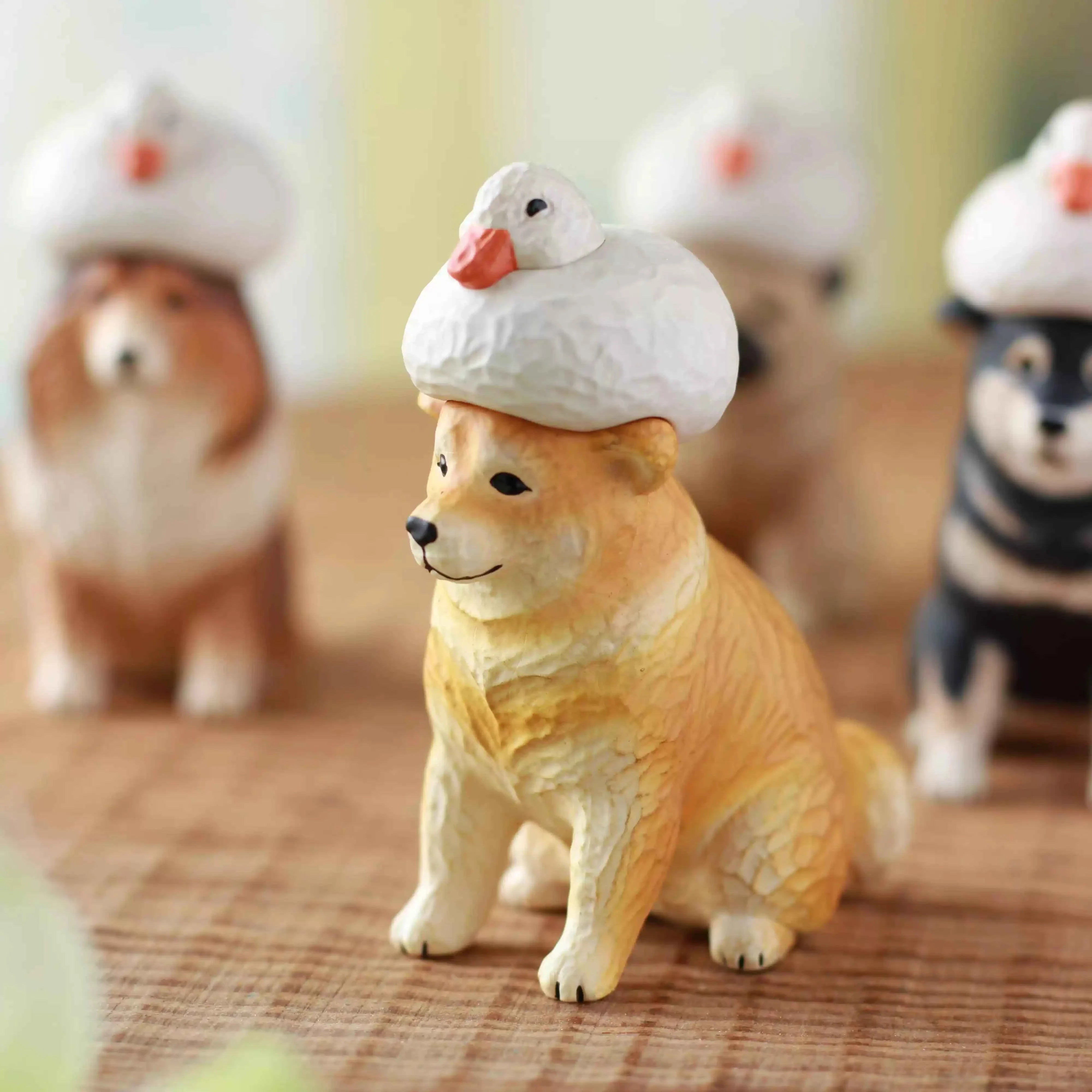 Akane Carved Duck & Dog Gacha 4 Types Pack