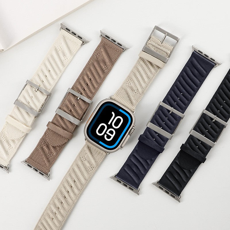 Apple Watch Nylon Braided Band with Metal Buckle