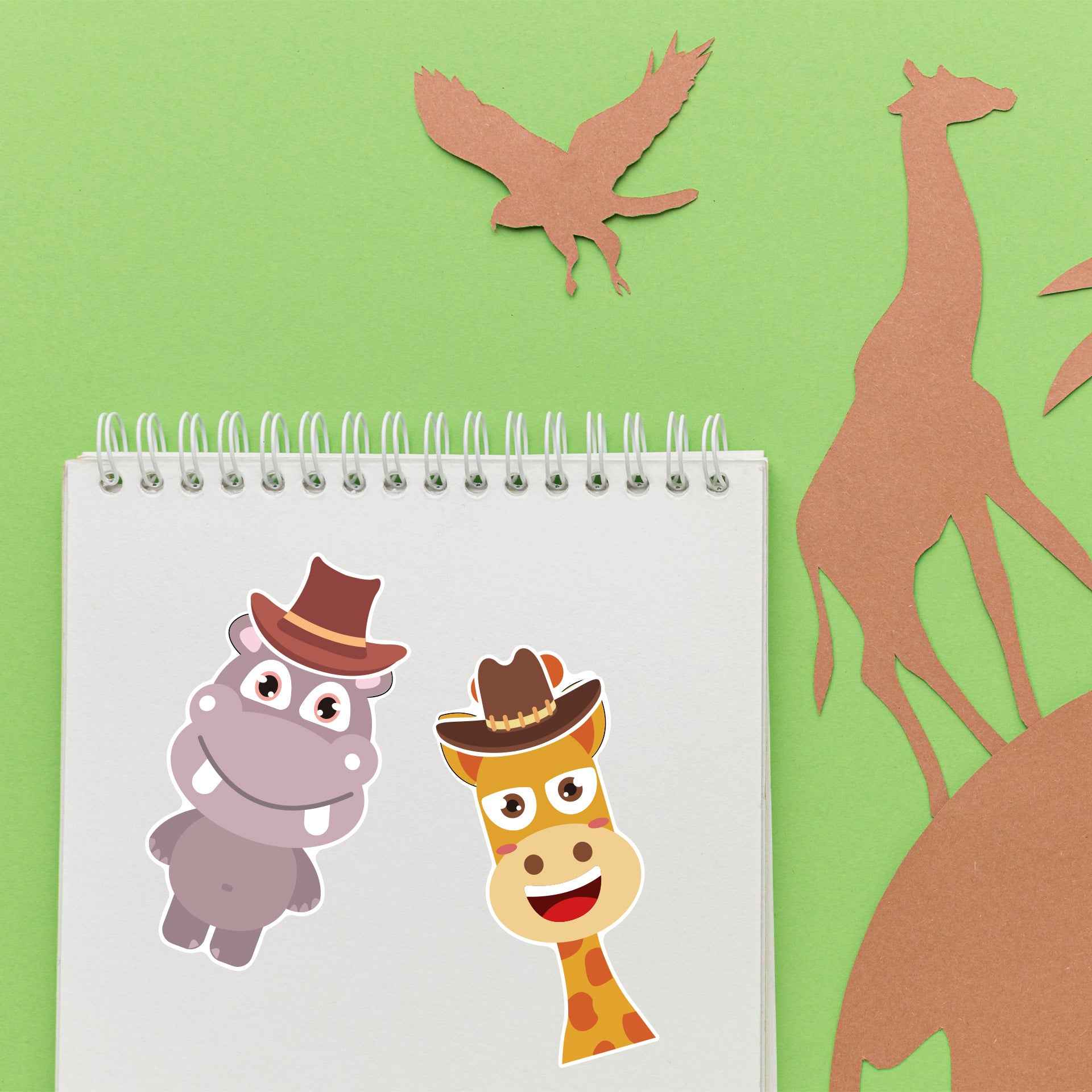 24 Sheets Wildlife Animals Make Your Own Stickers for Kids