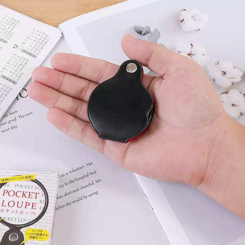 Japan Pocket Folding Magnifier 3X Handheld Reading Magnifying Glass