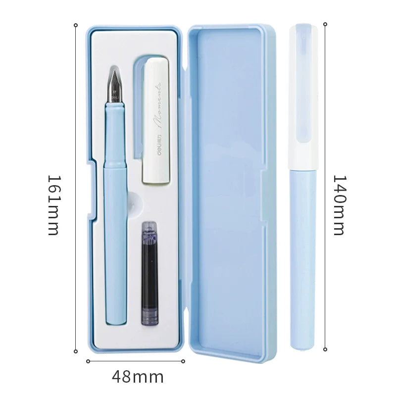 DELI A932 Affordable Starter Fountain Pens for Beginners 3 Color Pack