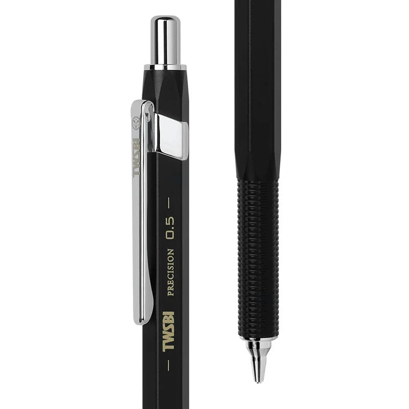 TWSBI Precision Mechanical Pencil - 0.5/0.7mm - Retractable Pipe Black 0.5mm