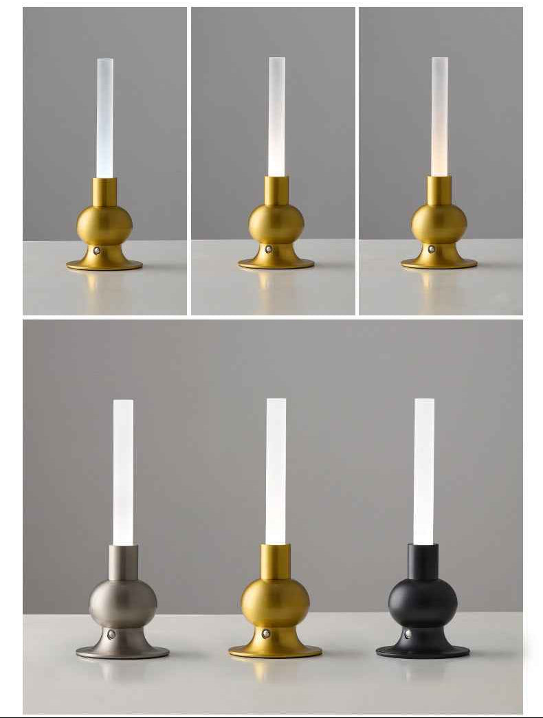 Aluminum LED Candlestick Lamp - Rechargeable 2W