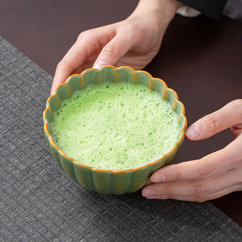 Japanese Kiln-Glazed Ceramic Matcha Set | 6-Piece Hyakuhon-Date Ceremonial Kit