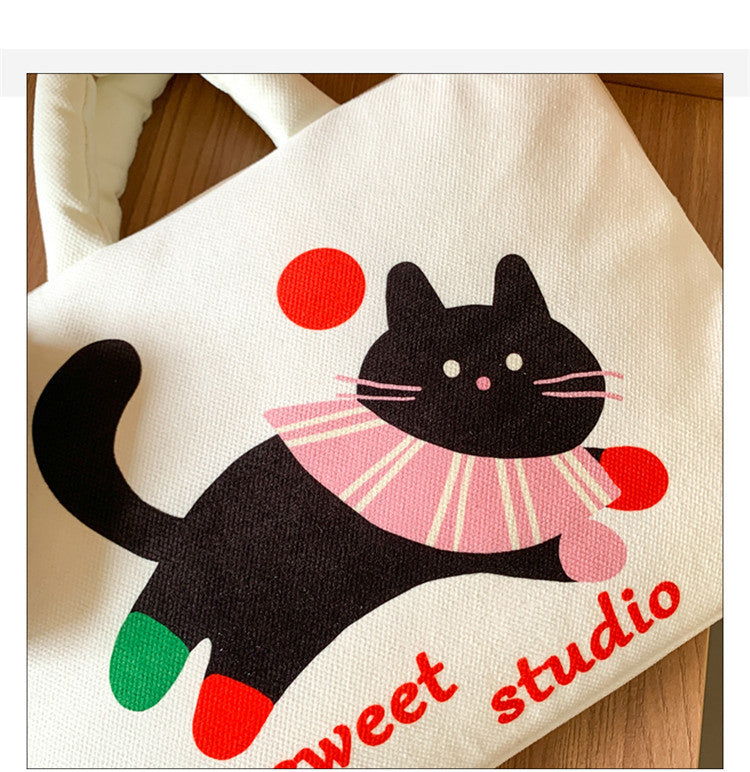 White Cat Laptop Sleeve 11-14 inch Bag + Pouch 2-Piece Set