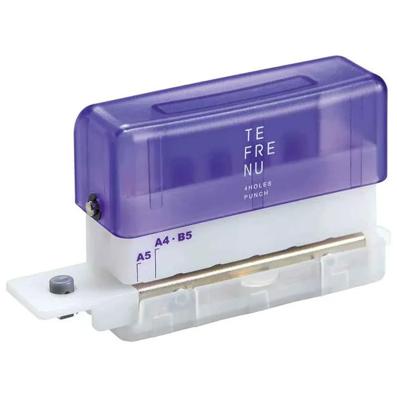 King Jim TEFRENU 4 Hole Paper Punch Purple