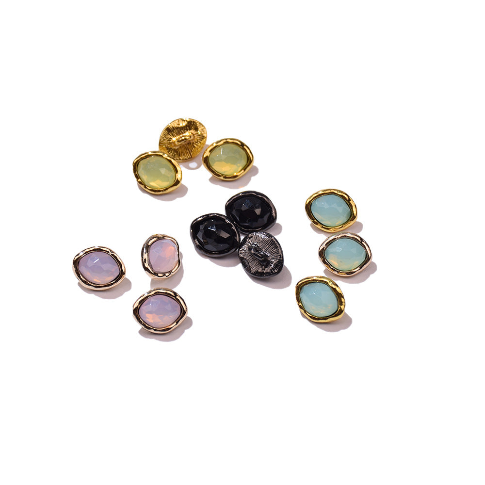 12er-Set Marquise-Blusenknöpfe, gemischte Farben: rosa, gelb, blau, schwarz