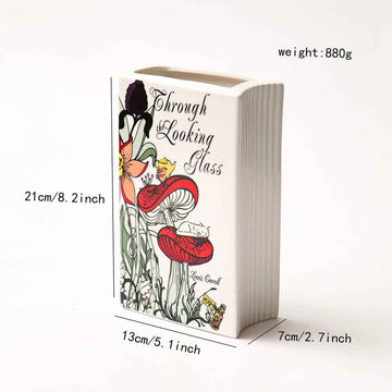Ceramic Book-Shaped Decorative Planter for Home Decor Book Lovers A