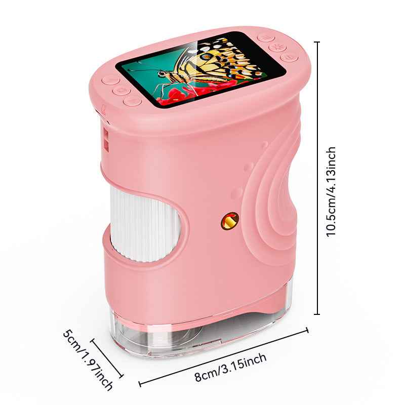 1000X Handheld Digital Microscope for Kids Pink